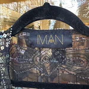 Vintage Sequin Embellished open front top